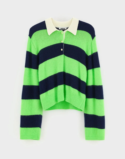 Bellerose Dusto Striped Polo Sweater