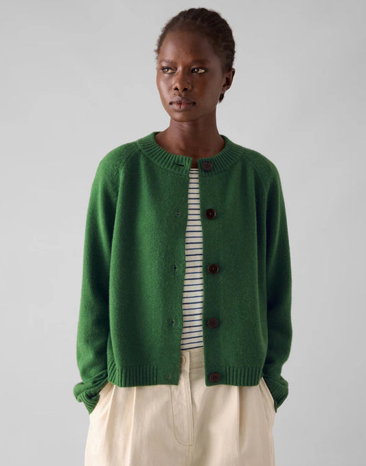 Toast Eden Wool Cashmere Cardigan Mineral Green