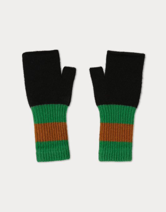 Jo Gordon Fingerless Mittens Black