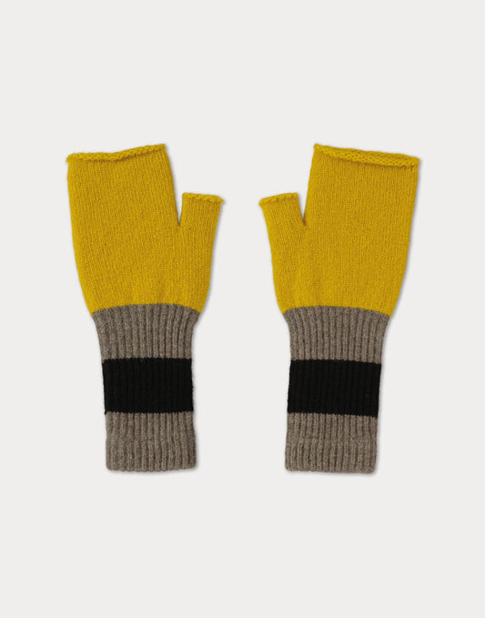 Jo Gordon Fingerless Mittens Tumeric