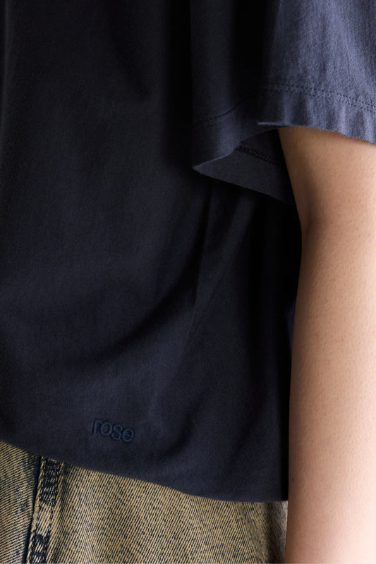 Bellerose Farpy Cropped T-shirt Navy