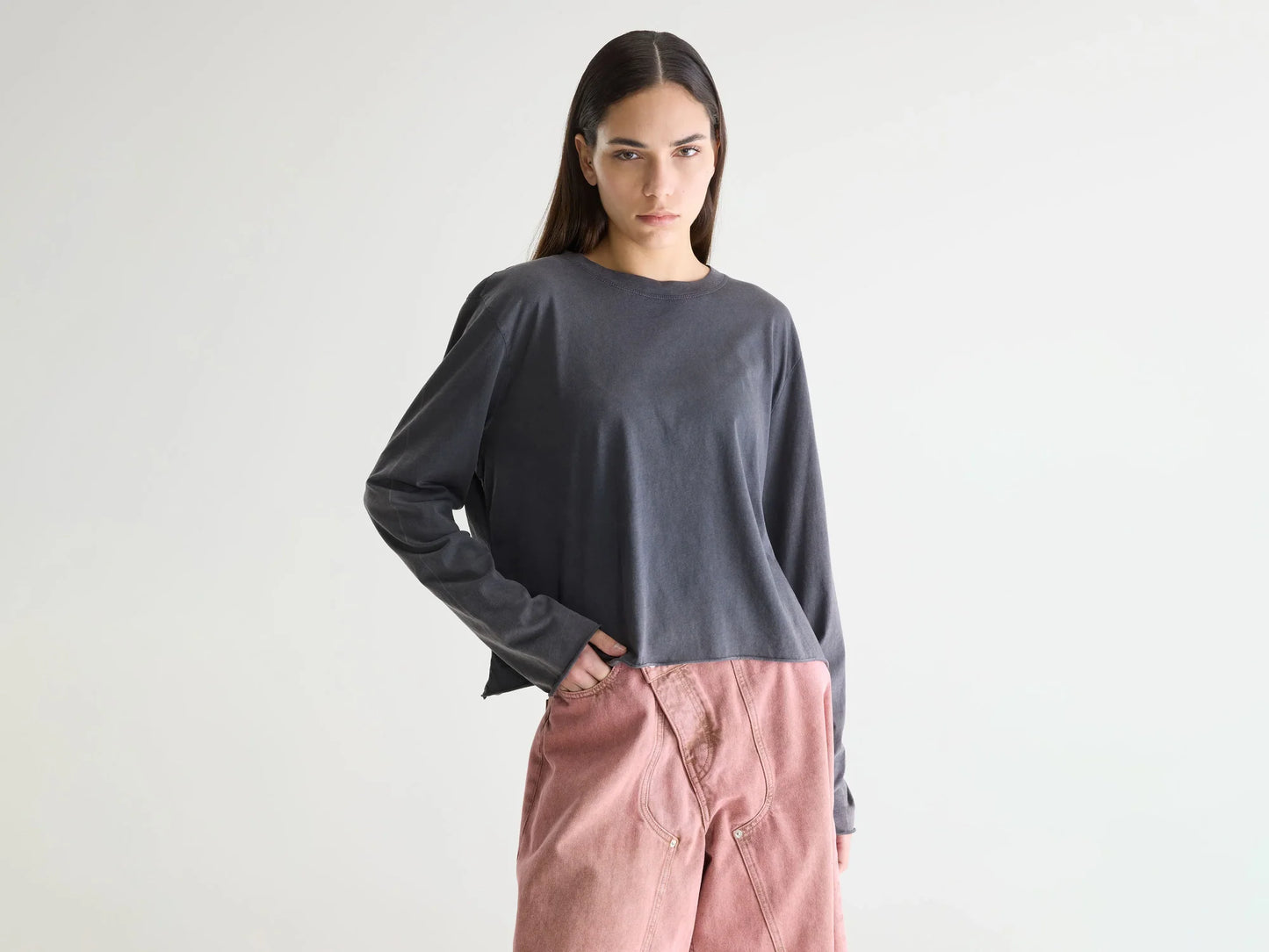 Bellerose Fercy Long-sleeve T-shirt Black Beauty