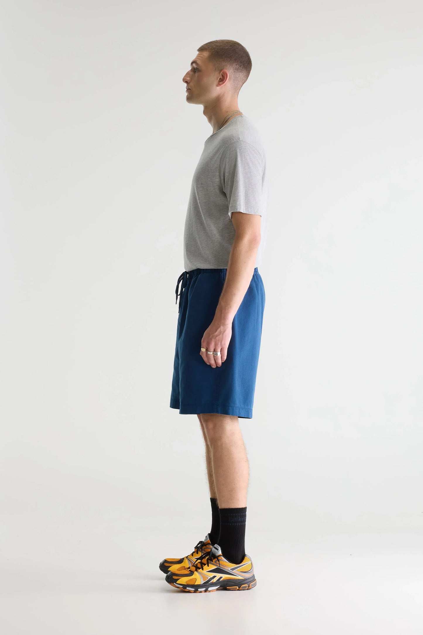 Bellerose Flank Wide Shorts Worker Blue