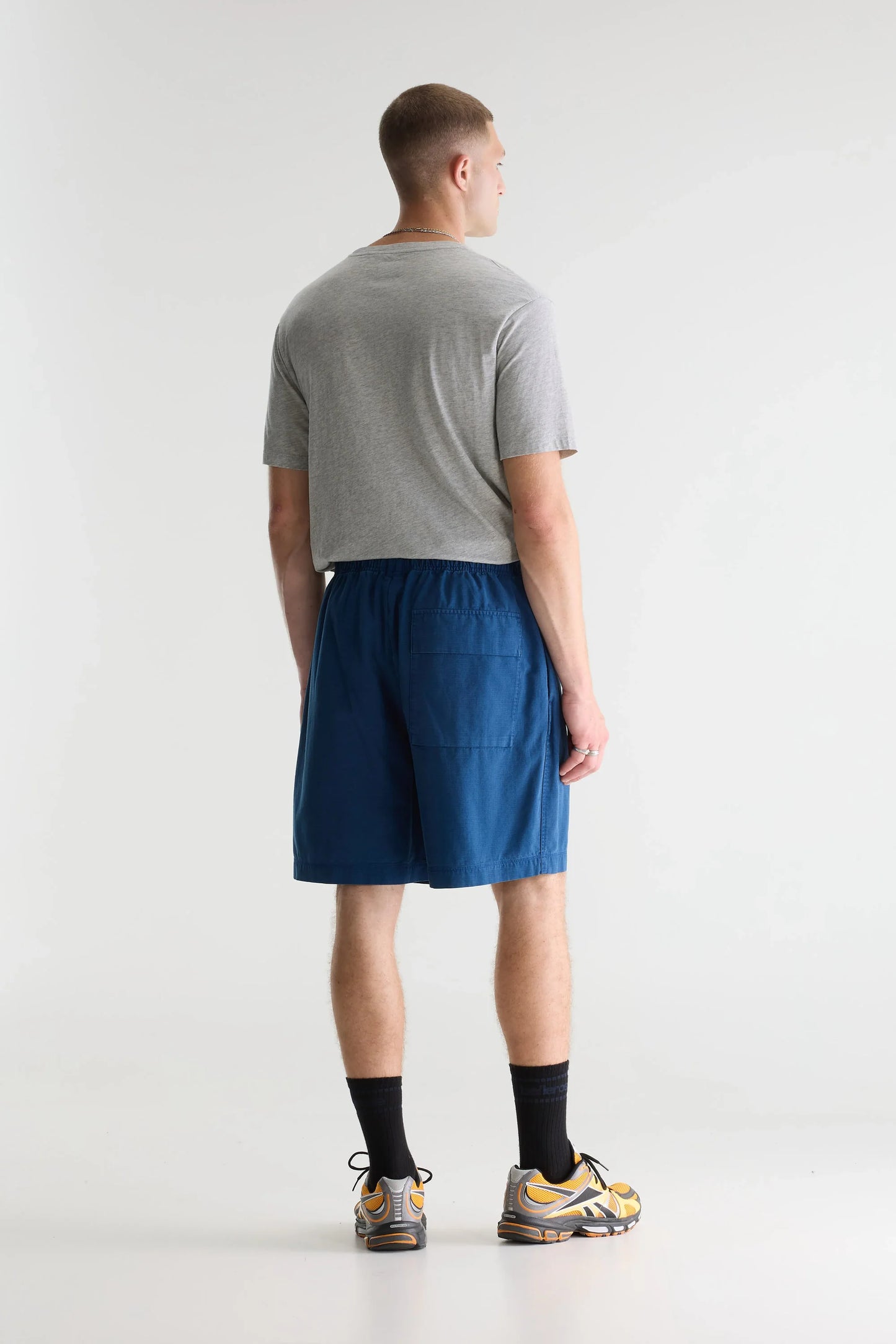 Bellerose Flank Wide Shorts Worker Blue
