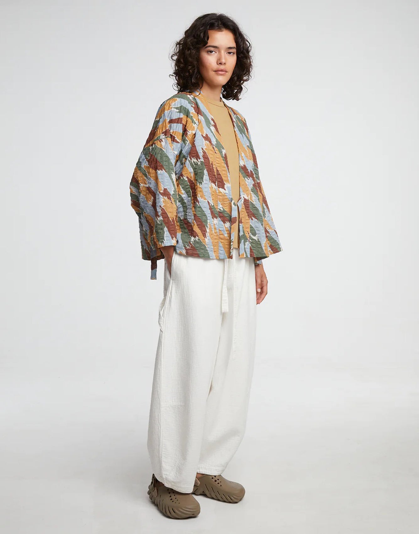 Girls Of Dust Kimono Brush Print Multi