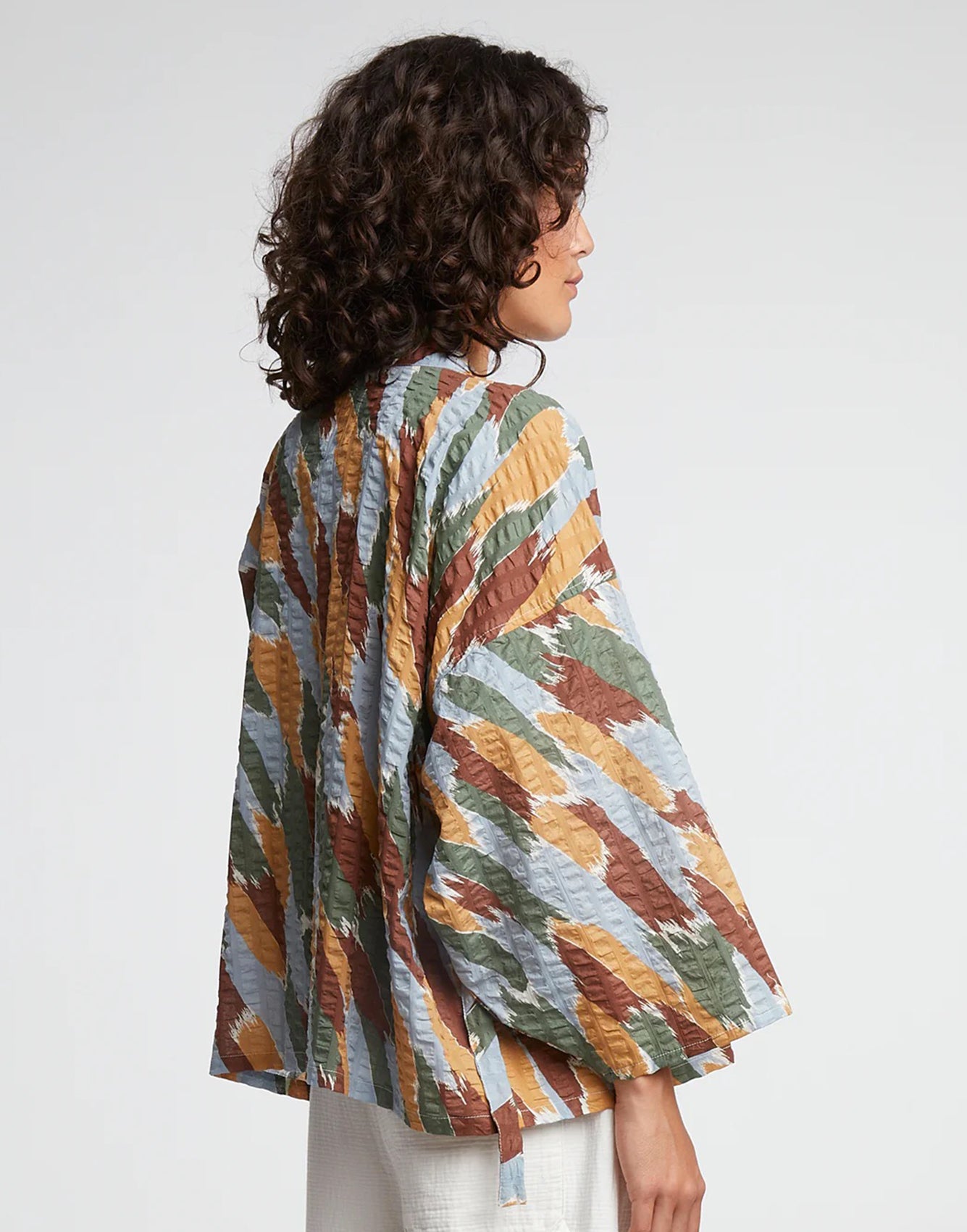 Girls Of Dust Kimono Brush Print Multi