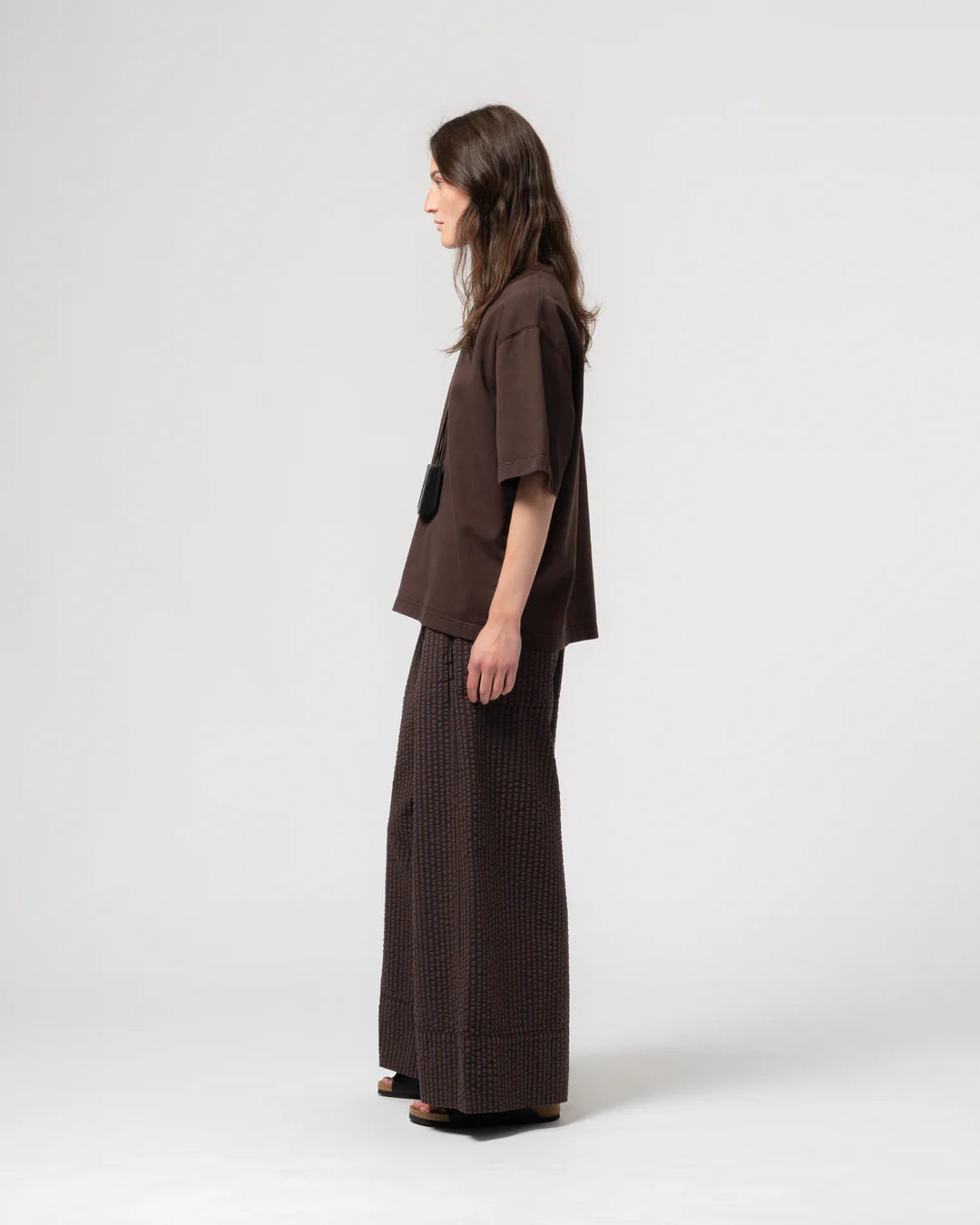 Girls of Dust Culotte Belfast Serrsucker Coffee/Navy
