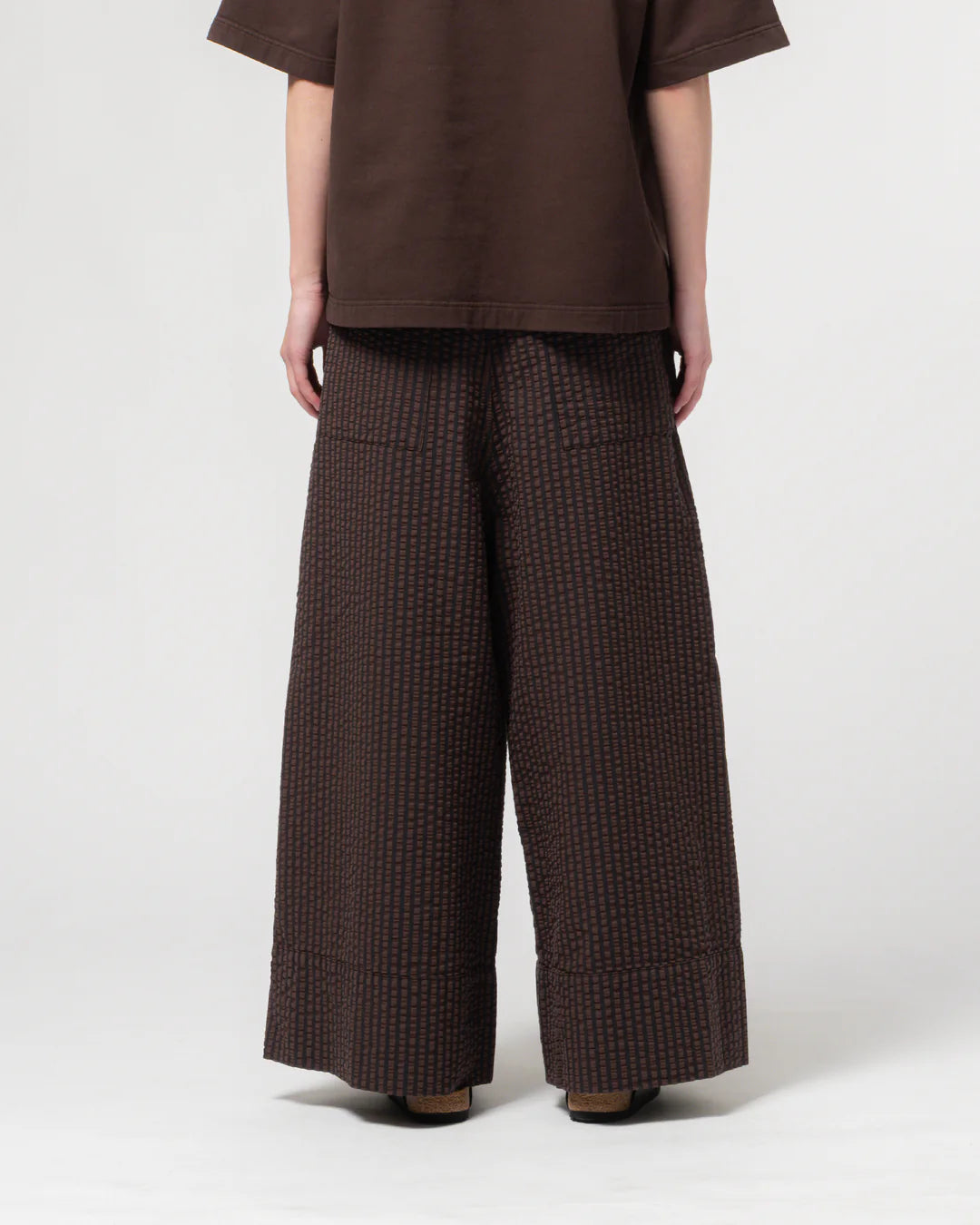 Girls of Dust Culotte Belfast Serrsucker Coffee/Navy