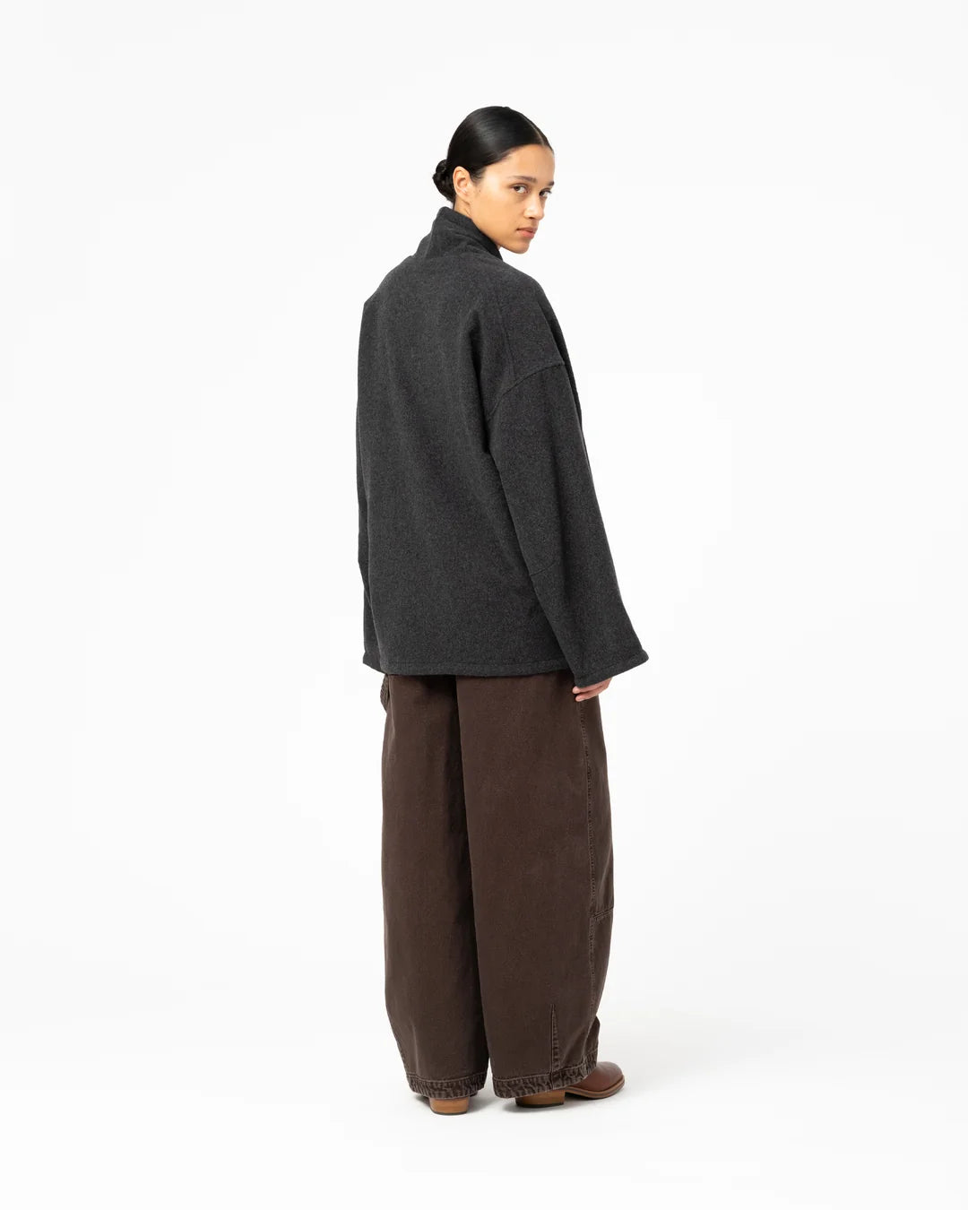 Girls Of Dust Meiji Kimono Pachuca Wool Grey Melange