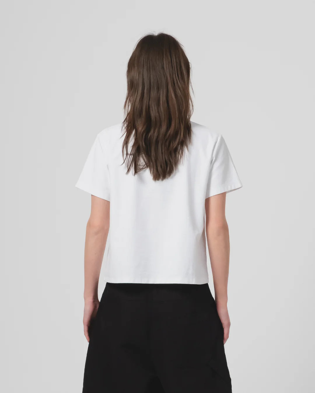 Girls of Dust Pocket T Organic Open End Jersey White