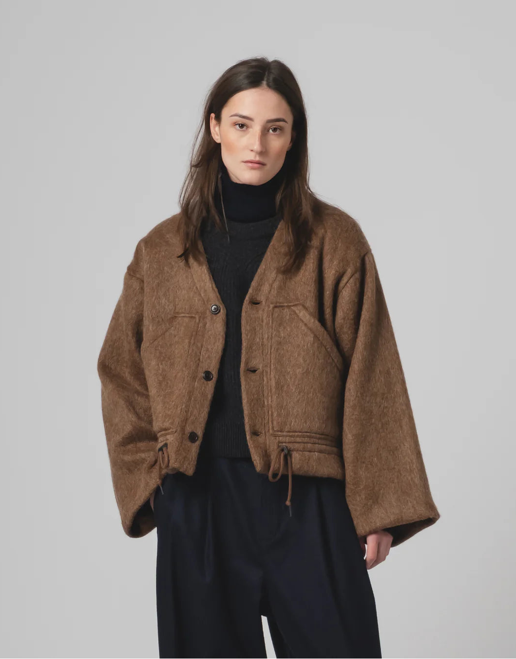 Girls Of Dust Reactor Jacket Mohair Fleece Java Brown