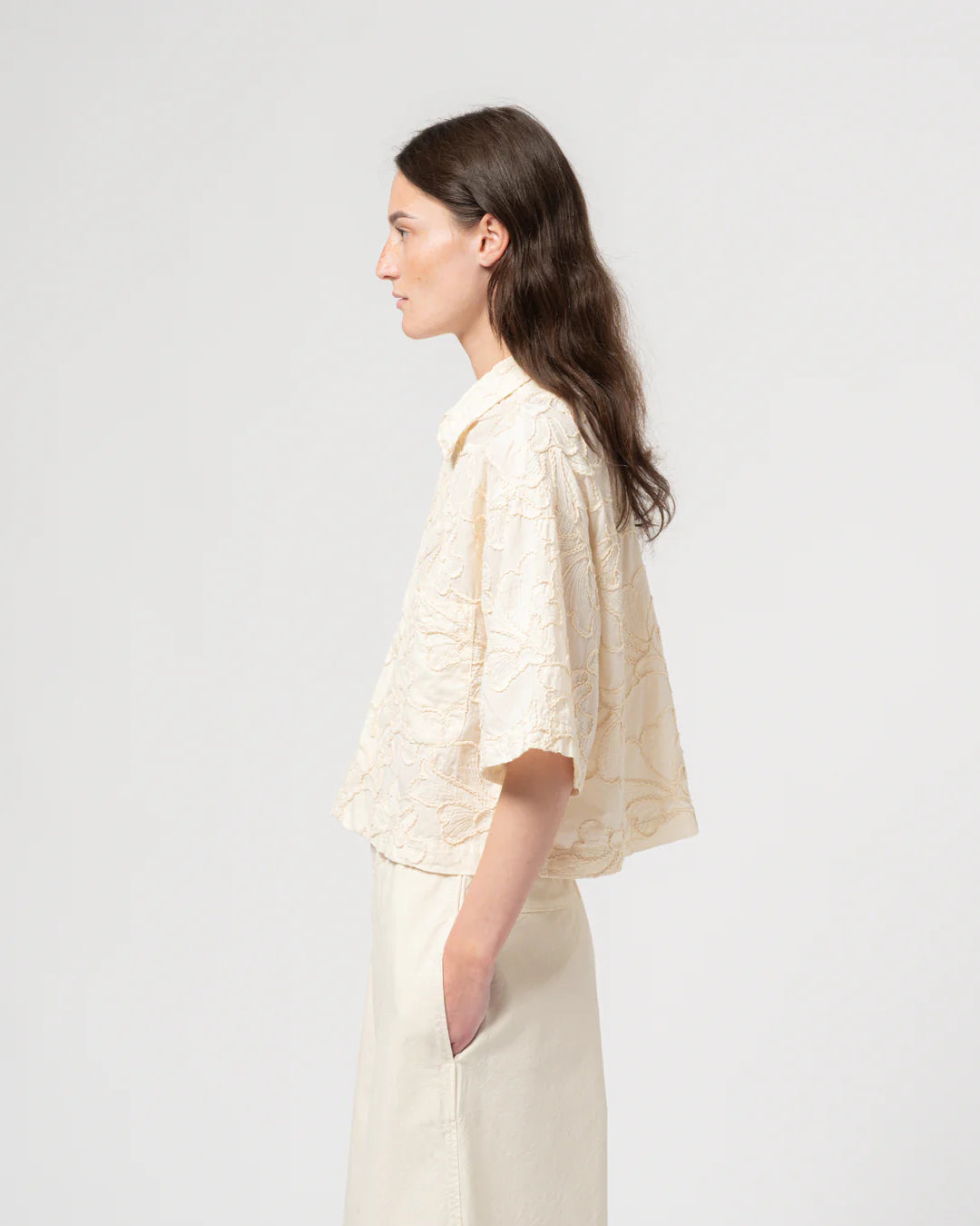 Girls of Dust Sumatra Shirt Lilly Cotton Wheat