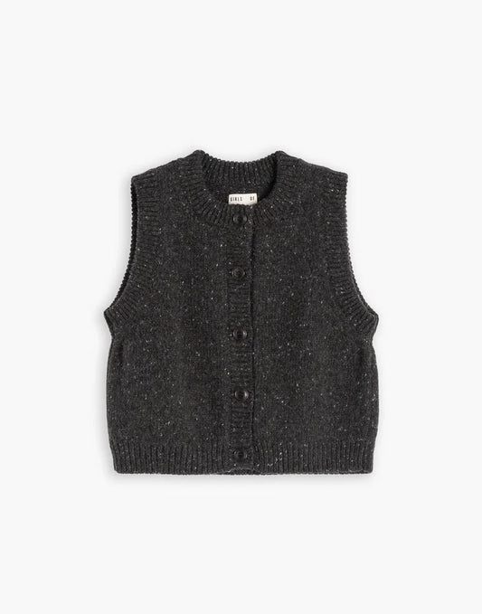 Girls Of Dust Welsh Vest Neppy Wool Asphalt