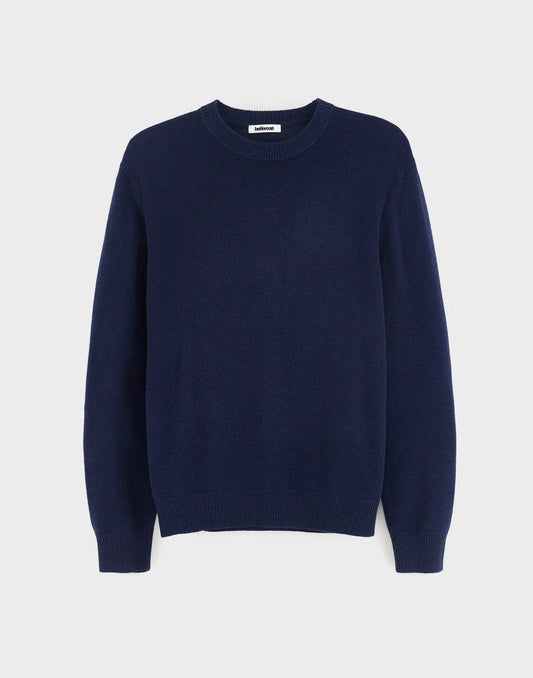 Bellerose Gak Classic Crewnwck Sweater Navy