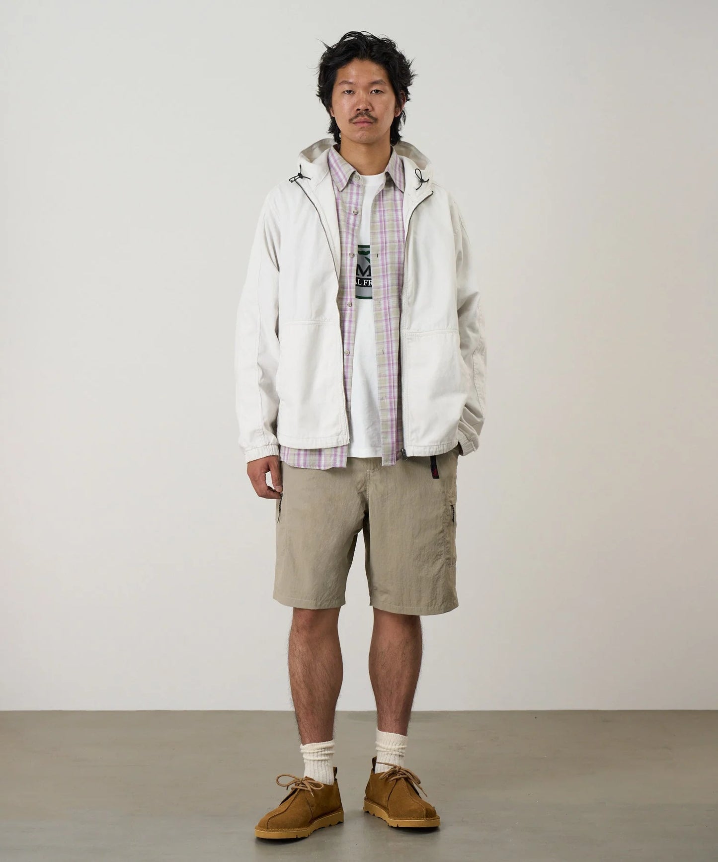 Gramicci Nylon Cliff Shorts Milk Tea