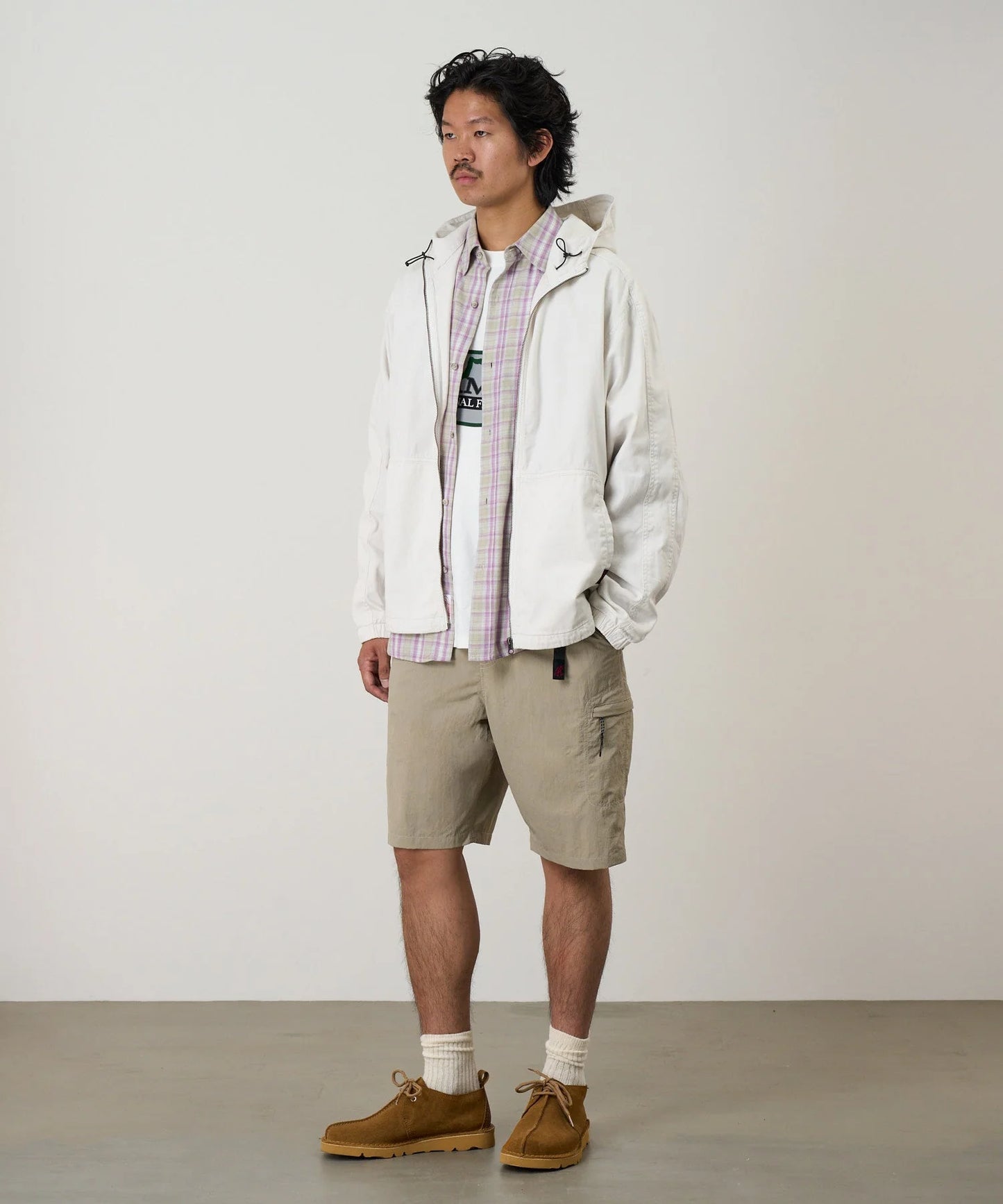 Gramicci Nylon Cliff Shorts Milk Tea