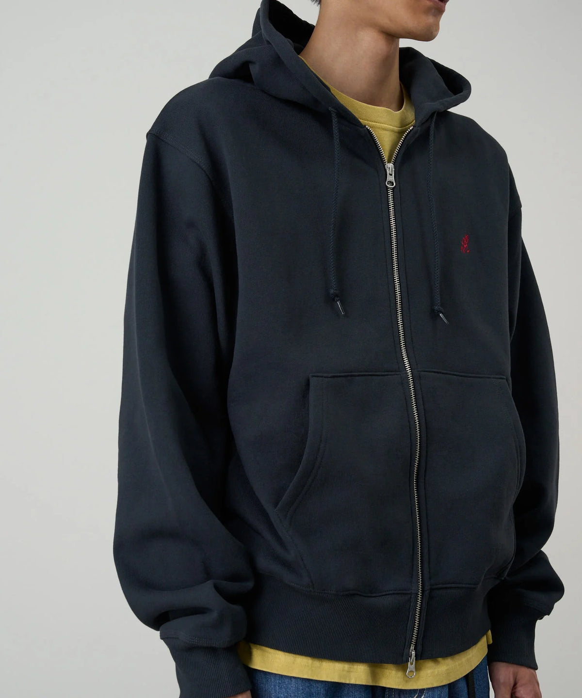 Gramicci One Point Zip Hooded Sweatshirt Vintage Black