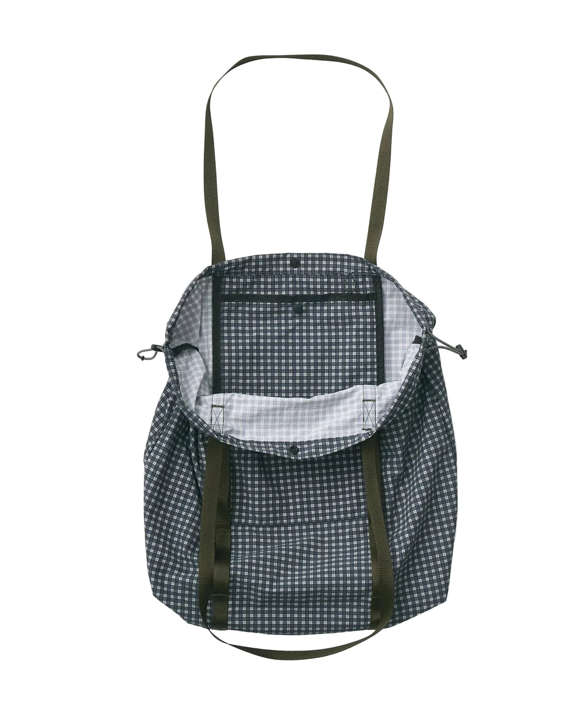 Gramicci Utility Tote Bag Navy Check