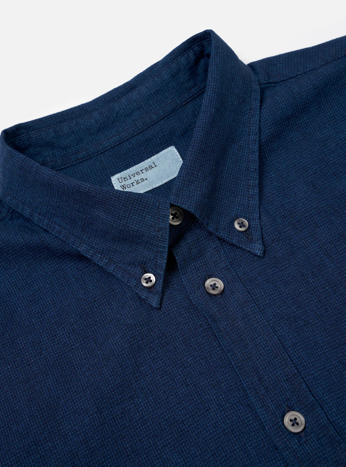 Universal Works Indigo Lincot Denim Lazy Day Shirt