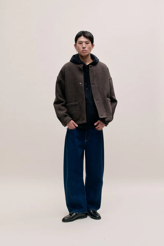 A Kind Of Guise Jaspal Jacket Brown Checked Doubleface