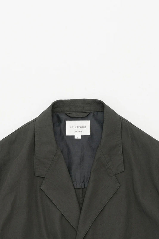 Still By Hand Dyed Twill Jacket Dark Olive