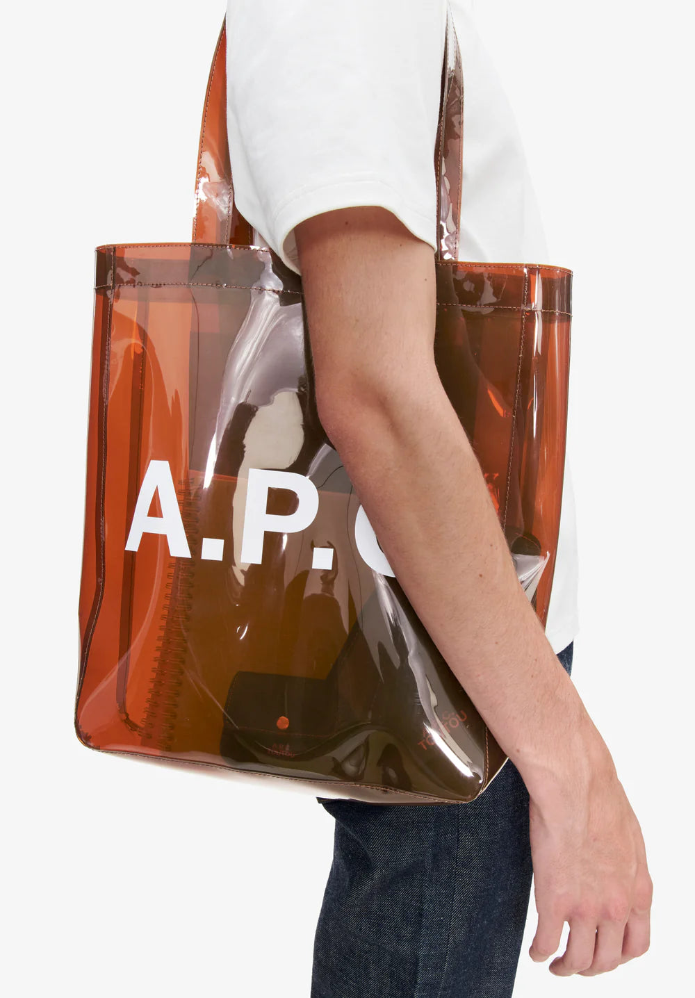 A.P.C. Lou Tote Bag Marron Fonce