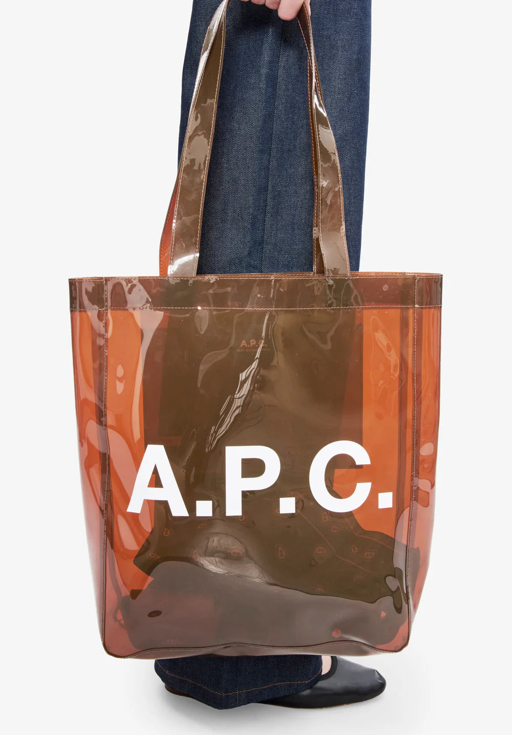 A.P.C. Lou Tote Bag Marron Fonce