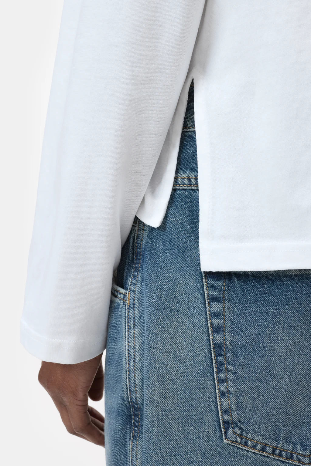 Closed Long-sleeved Shirt White