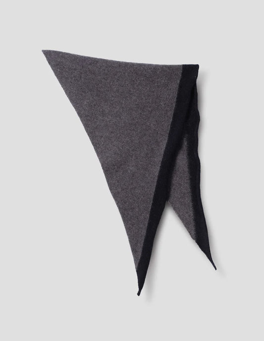 MHL. Tipped Scout Scarf Lambswool Grey/Ink