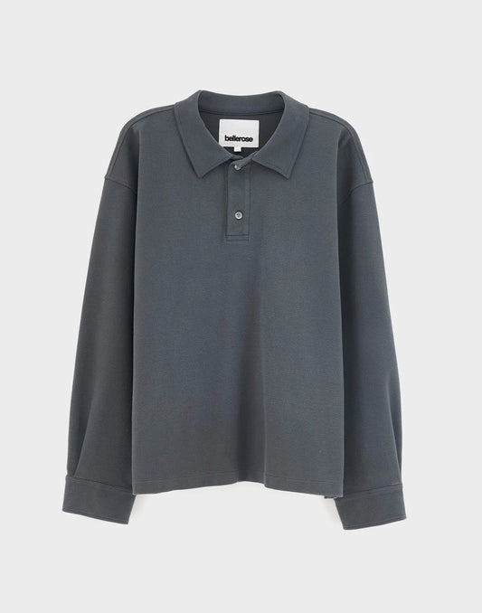 Bellerose Motoko Relaxed Polo Black Sand