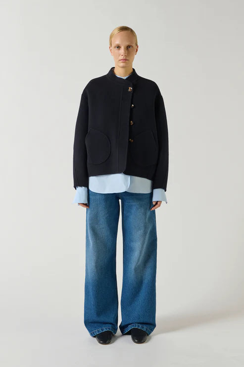 Soeur Windsor Boxy Jacket Deep Navy