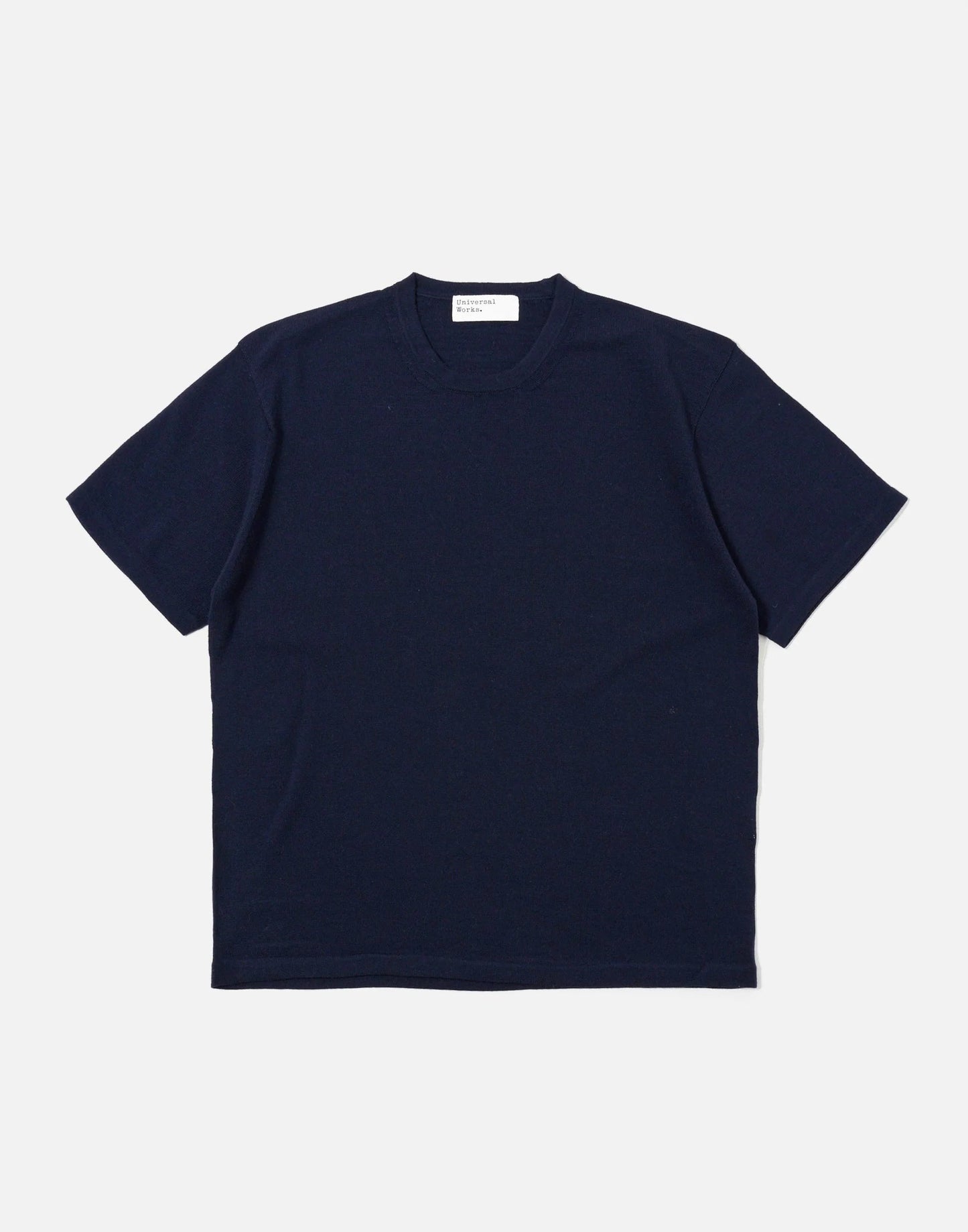 Universal Works Merino Fine Knit Knit Tee Navy