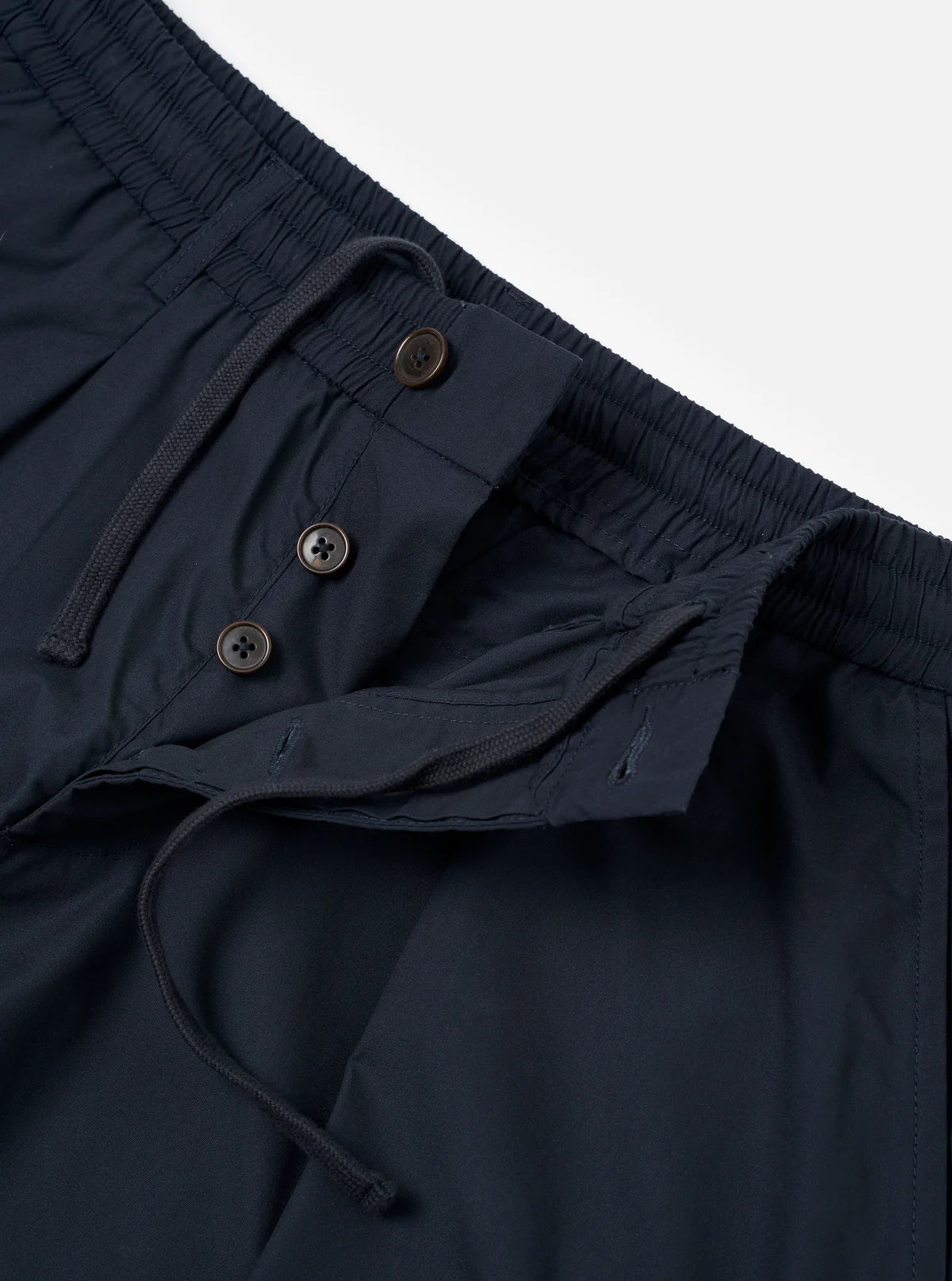 Universal Works Navy Recycled Polytech Pleated Track Pant