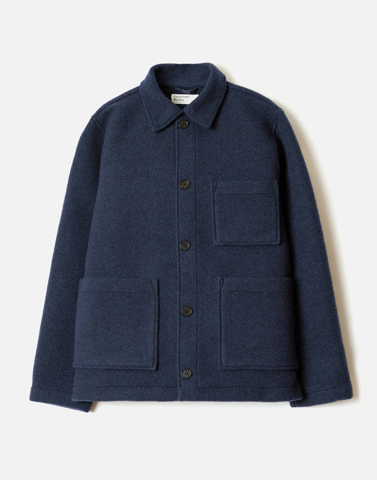 Universal Works Navy Techno Melton Plain Tag Jacket