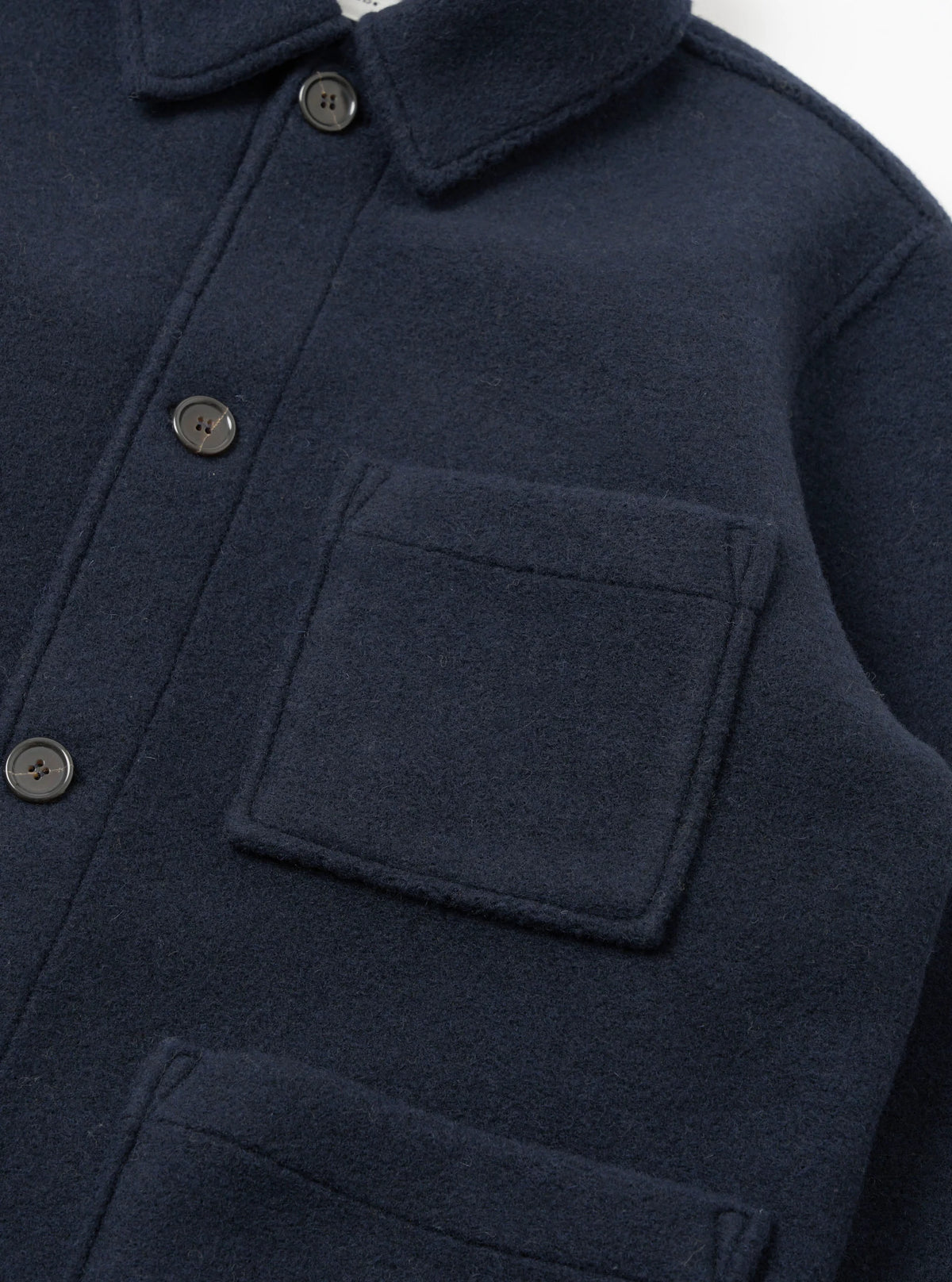 Universal Works Navy Techno Melton Plain Tag Jacket
