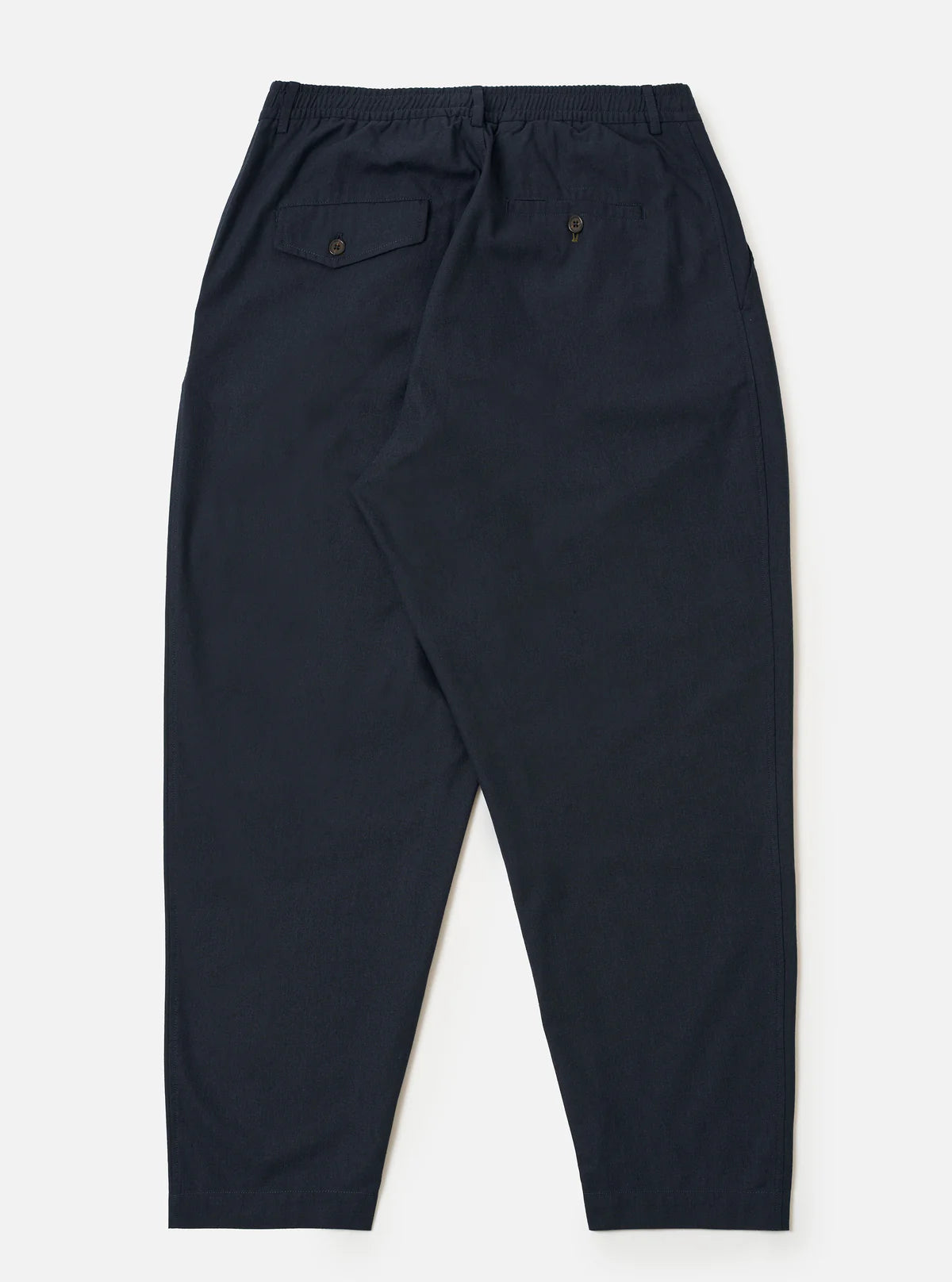 Universal Works Navy Valencia Cotton Pleated Track Pant