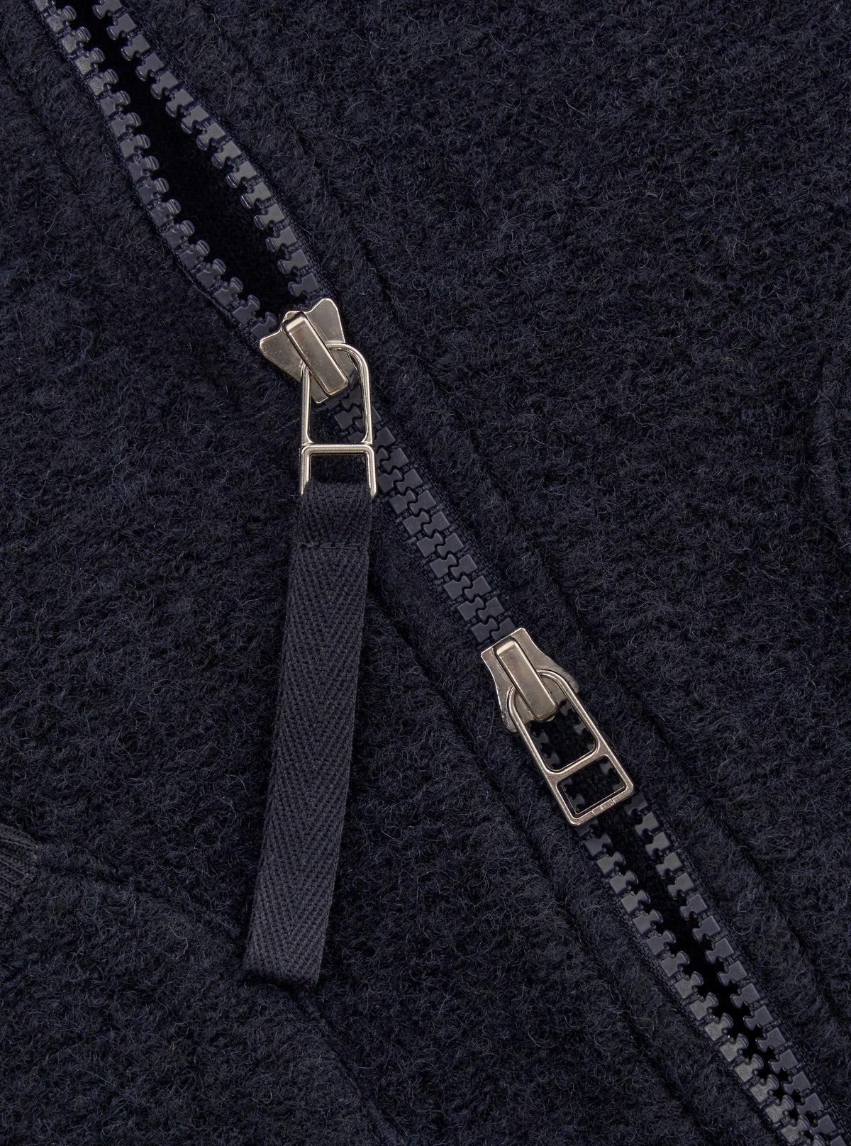 Universal Works Navy Wool Fleece Zip Waistcoat