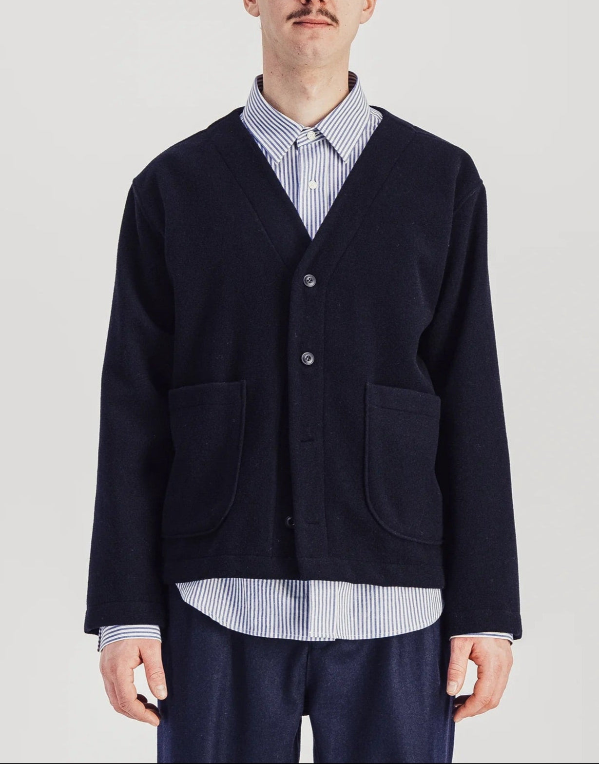 Parages Navy Wool Manager Jacket