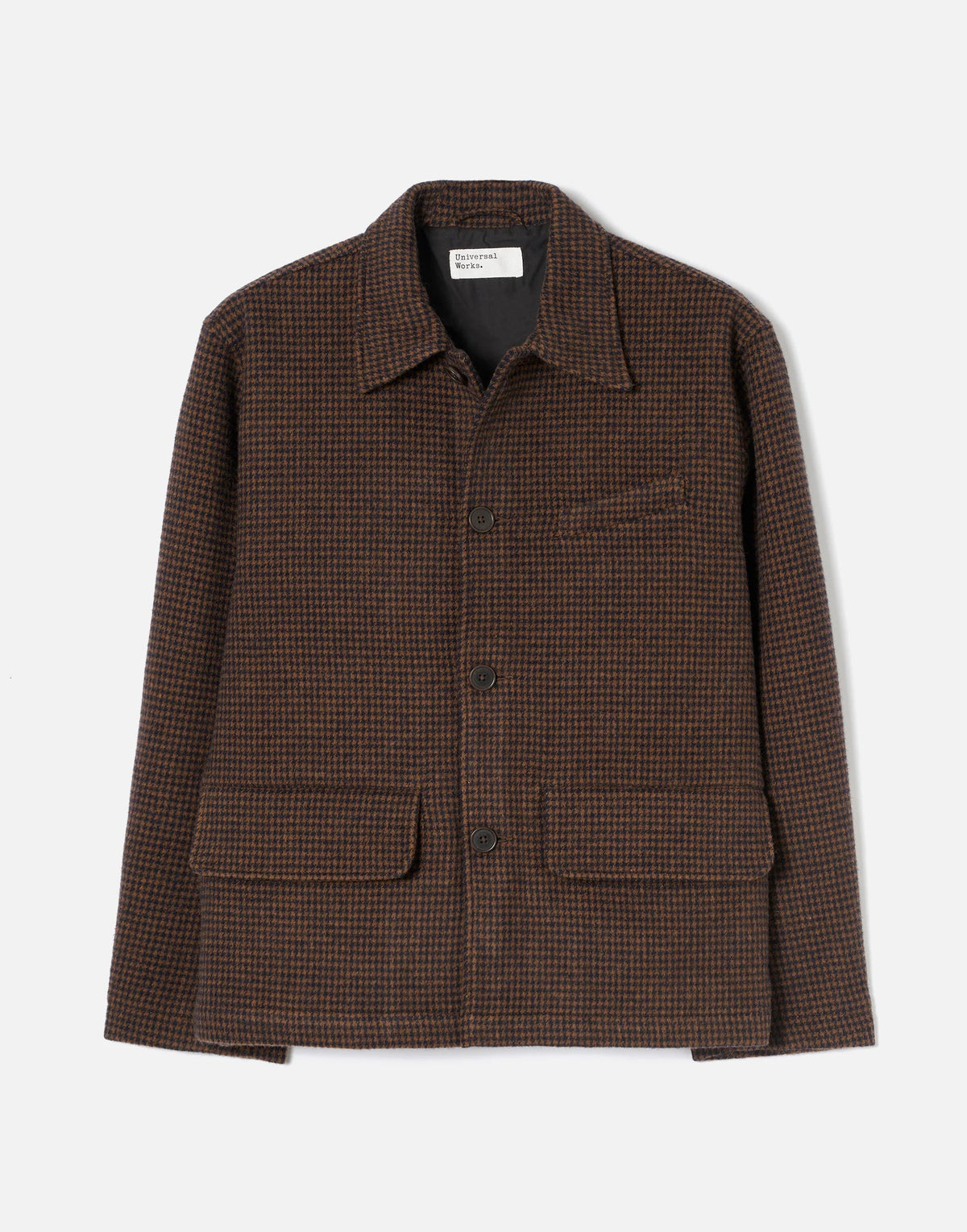 Universal Works Navy/Brown Wool Tweed Mix Franck Jacket