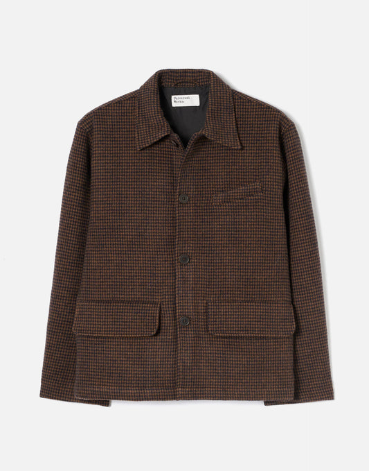Universal Works Navy/Brown Wool Tweed Mix Franck Jacket