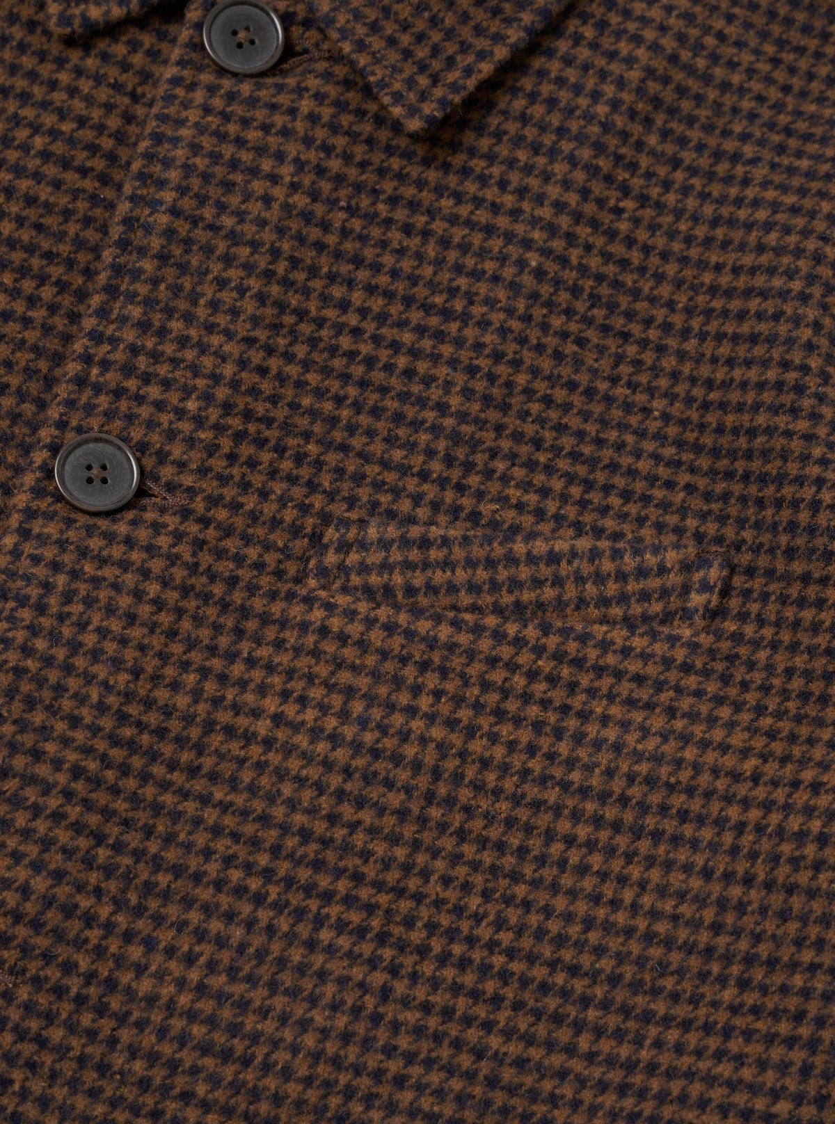 Universal Works Navy/Brown Wool Tweed Mix Franck Jacket