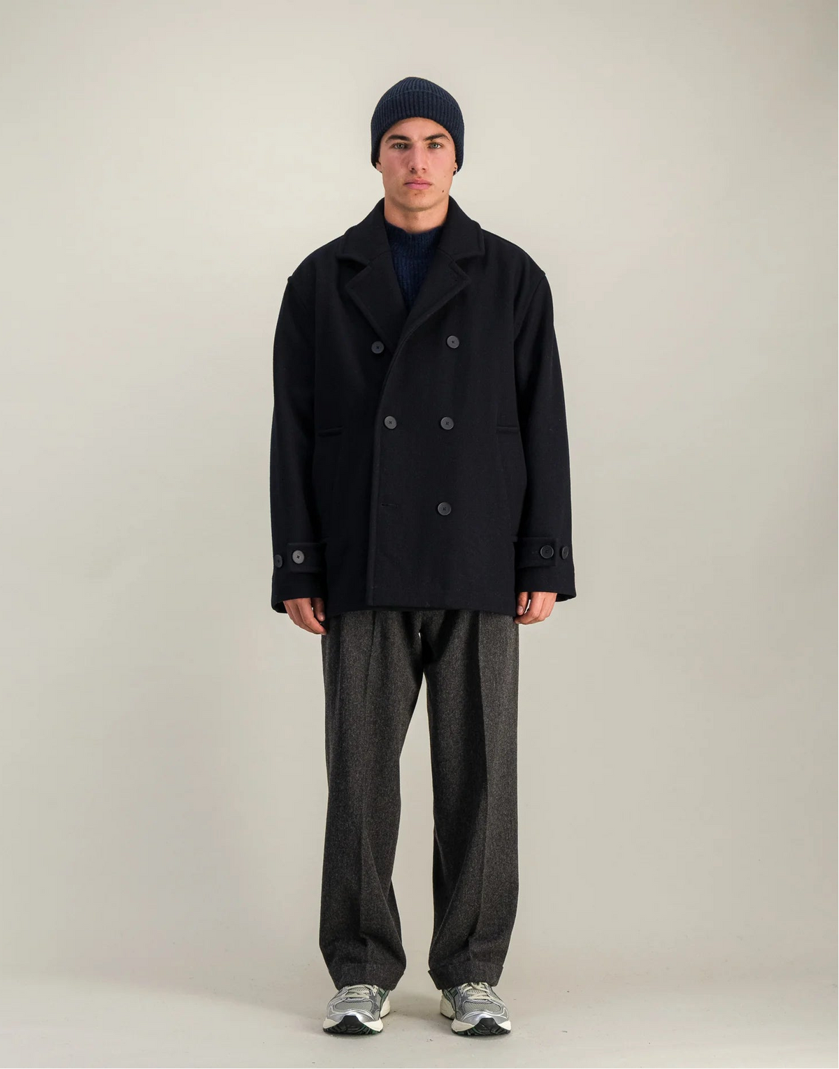 Parages Navy Pea Coat