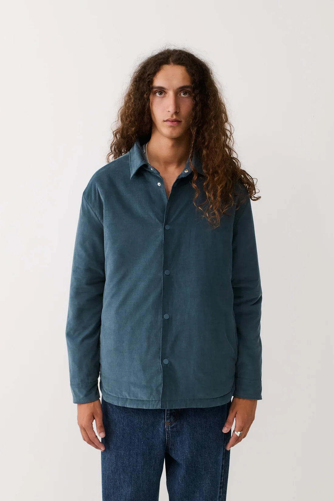 A Kind Of Guise Olkay Quilted Overshirt Sea Corduroy