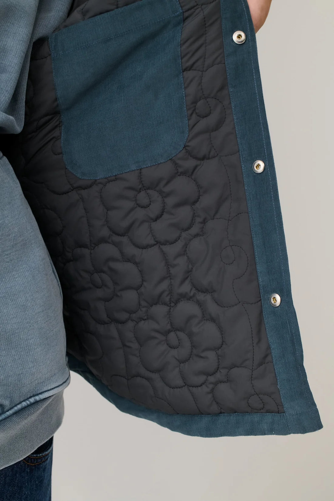 A Kind Of Guise Olkay Quilted Overshirt Sea Corduroy