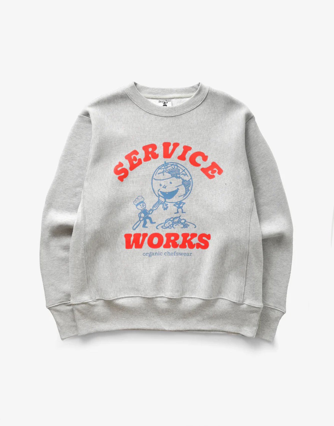 Service Works Organic Chefswear Crewneck - Marl Grey