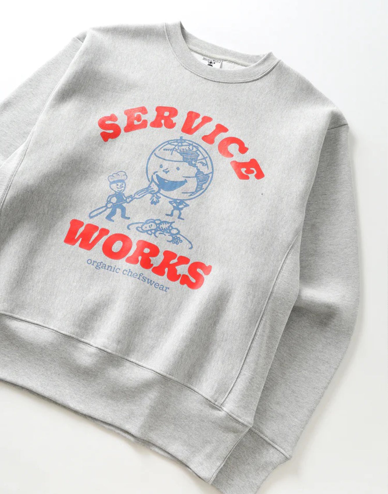 Service Works Organic Chefswear Crewneck - Marl Grey