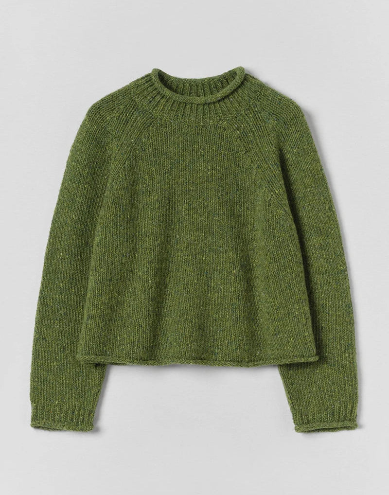 Toast Orla Donegal Wool Sweater Willow Green