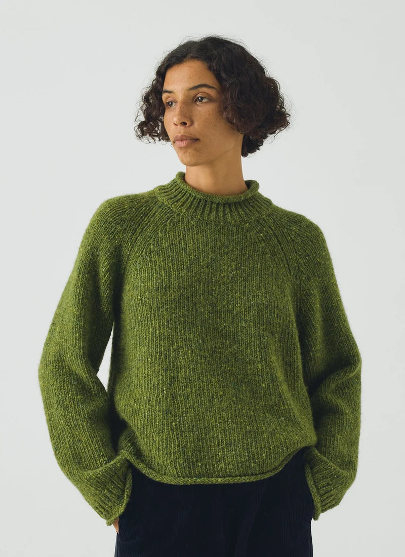 Toast Orla Donegal Wool Sweater Willow Green