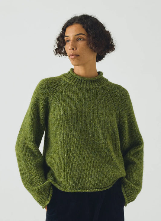 Toast Orla Donegal Wool Sweater Willow Green