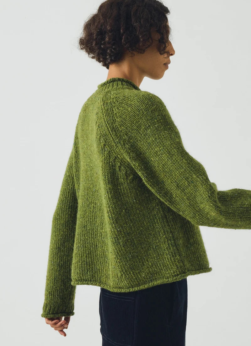 Toast Orla Donegal Wool Sweater Willow Green